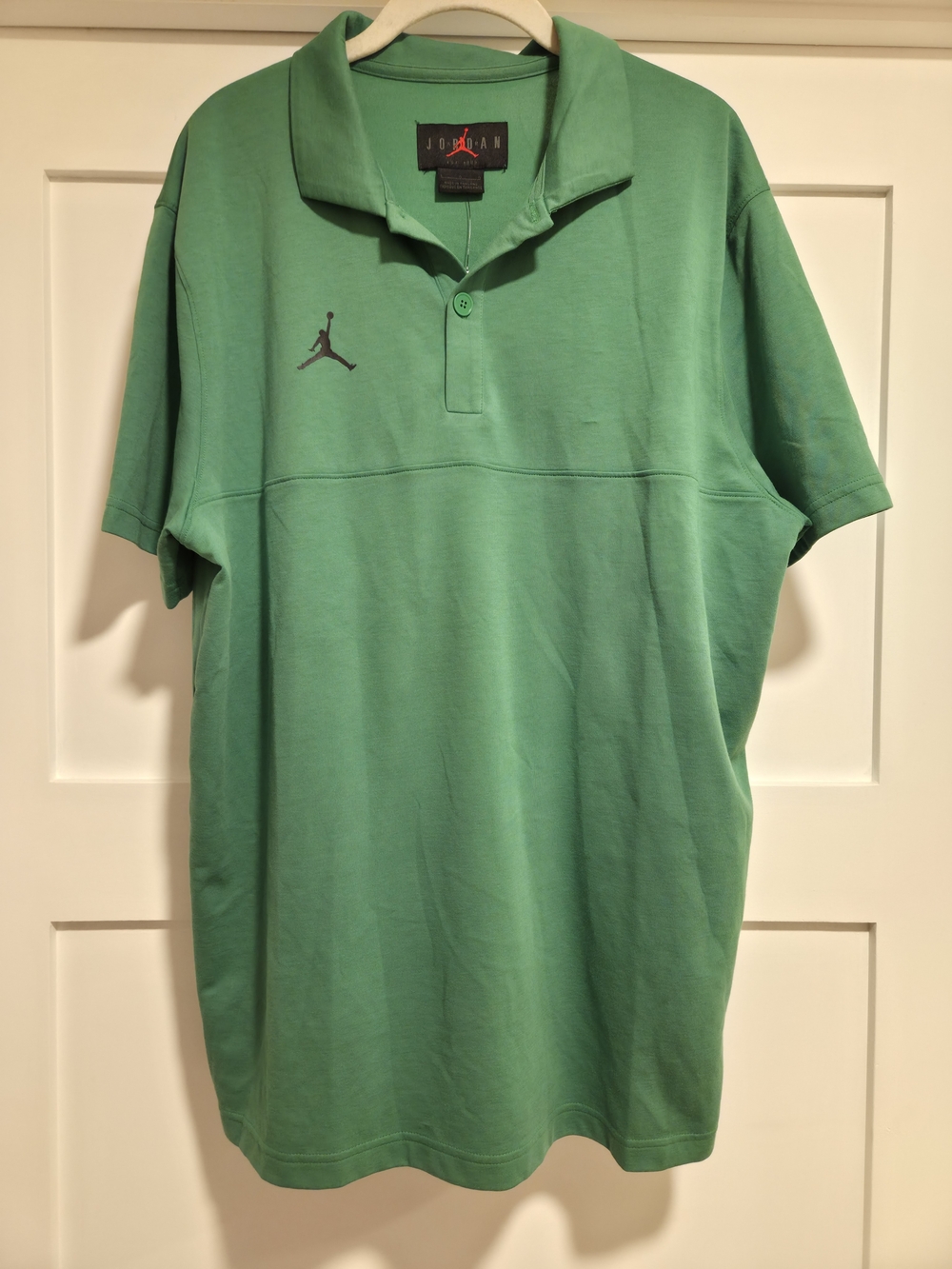 Jordan Nike Dri-FIT Men's Green Short Sleeve Golf Polo Shirt Large L Jumpman NWT